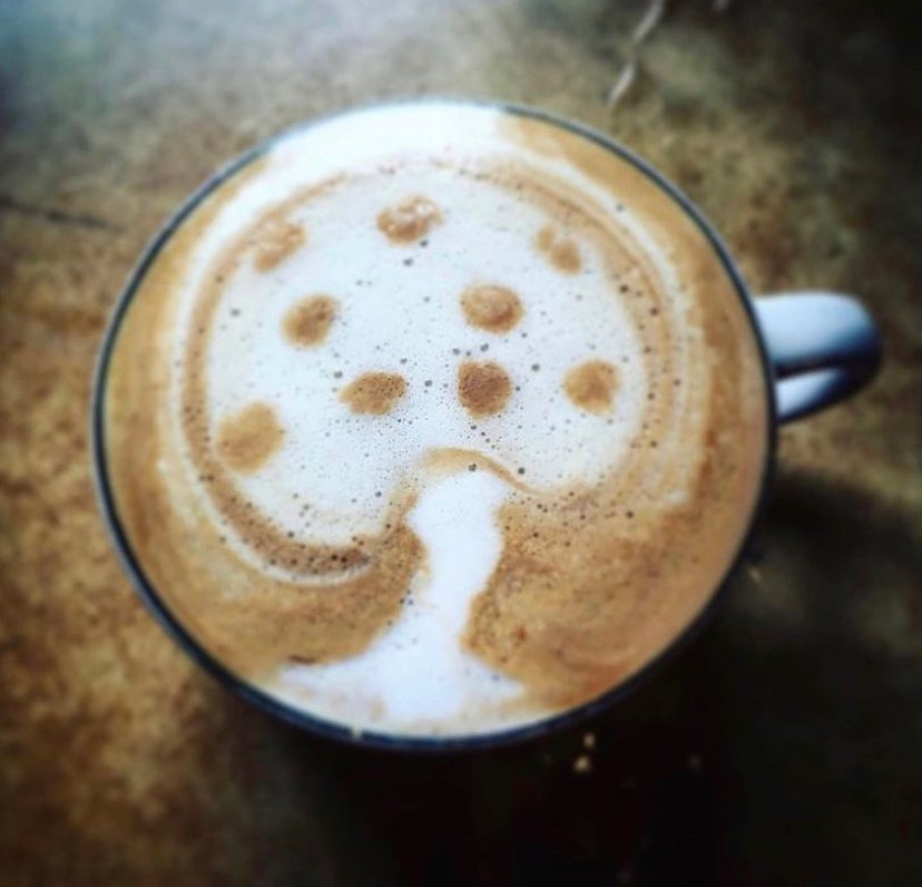 ShroomyBrews Coffee With a Mushroom Drawing